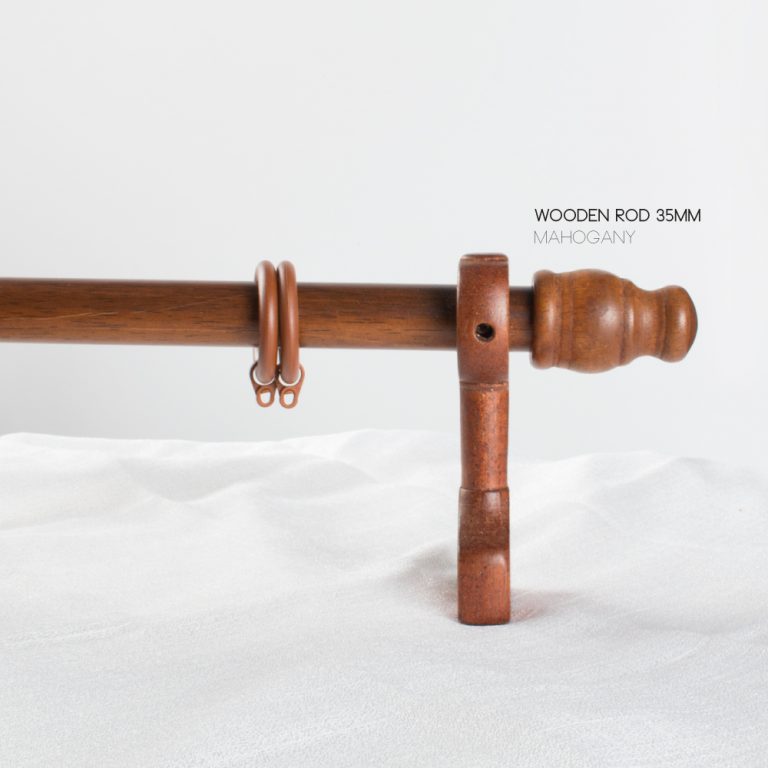 Wooden Rod 35mm Dark Walnut Felton