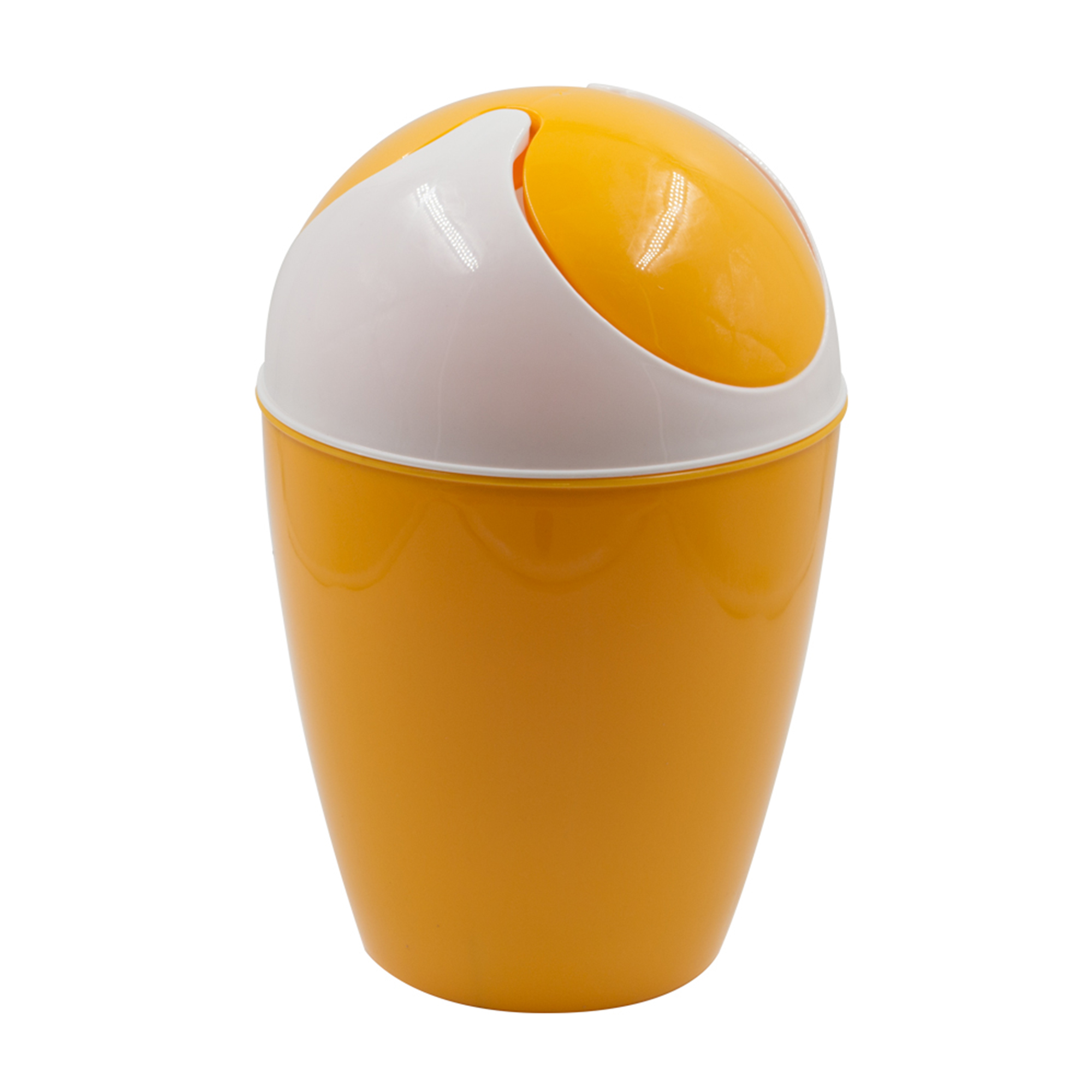 small flip dustbin yellow