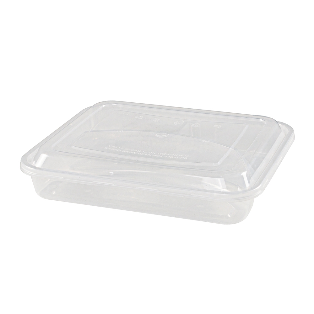 Rectangular 3 Compartments Container 1200ml - Federlite