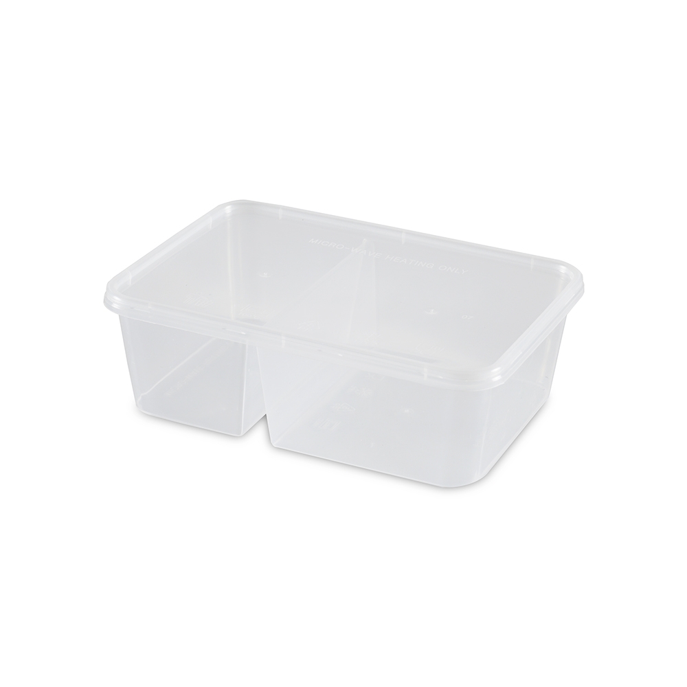 Microwavable Rectangular 2 Compartments Container Fr 750-2c – Federlite