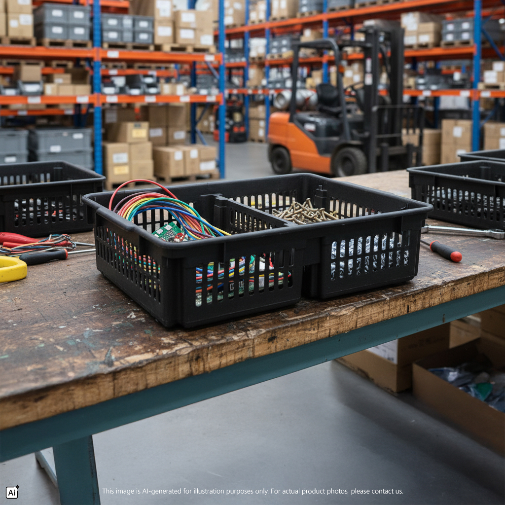 Industrial 2 Compartment Stackable Basket 2094B https://felton.com.my/product/industrial-2-compartment-stackable-basket-2094b/ Felton Malaysia