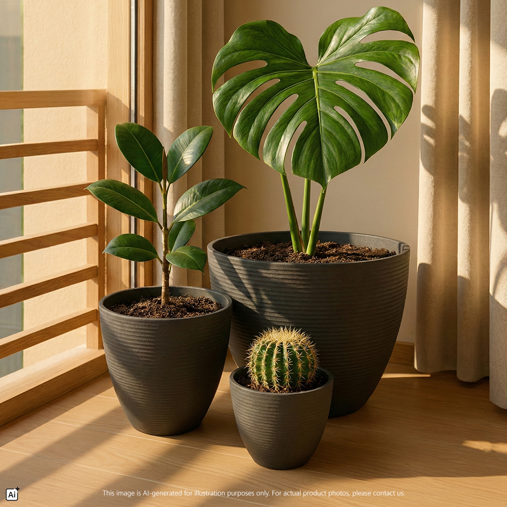 Verdant Bloom Planter Pot Series https://felton.com.my/product/round-flower-pot-fbl-2400-series/ Felton Malaysia