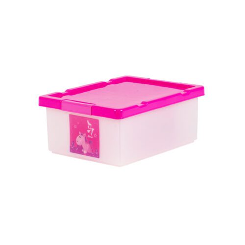 transparent storage pink cover