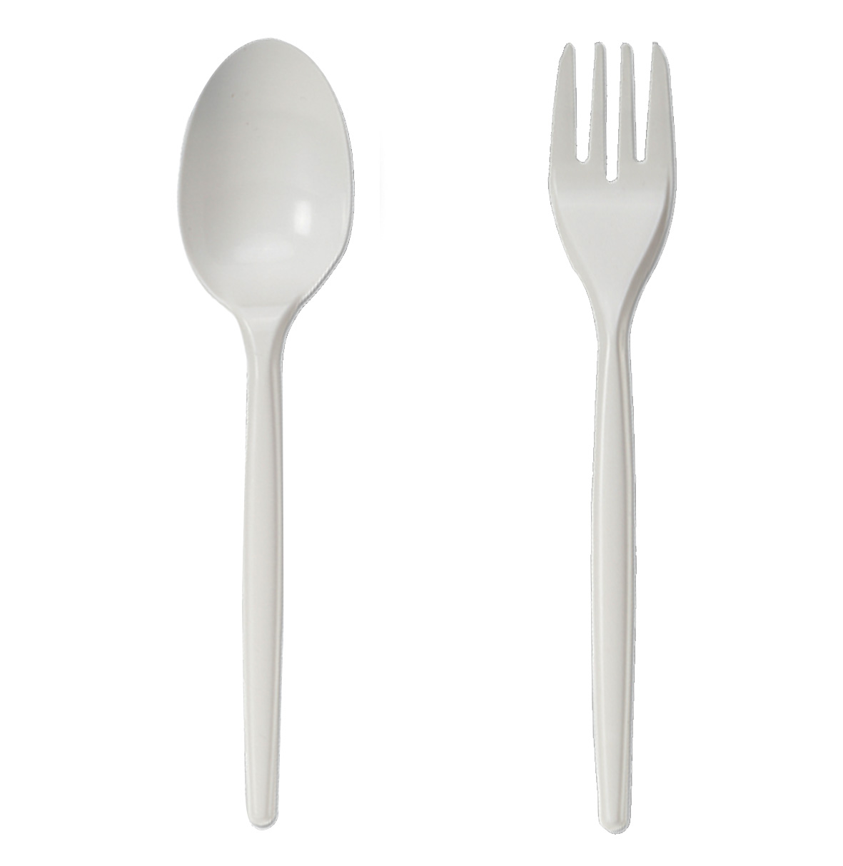 plastic fork and spoon