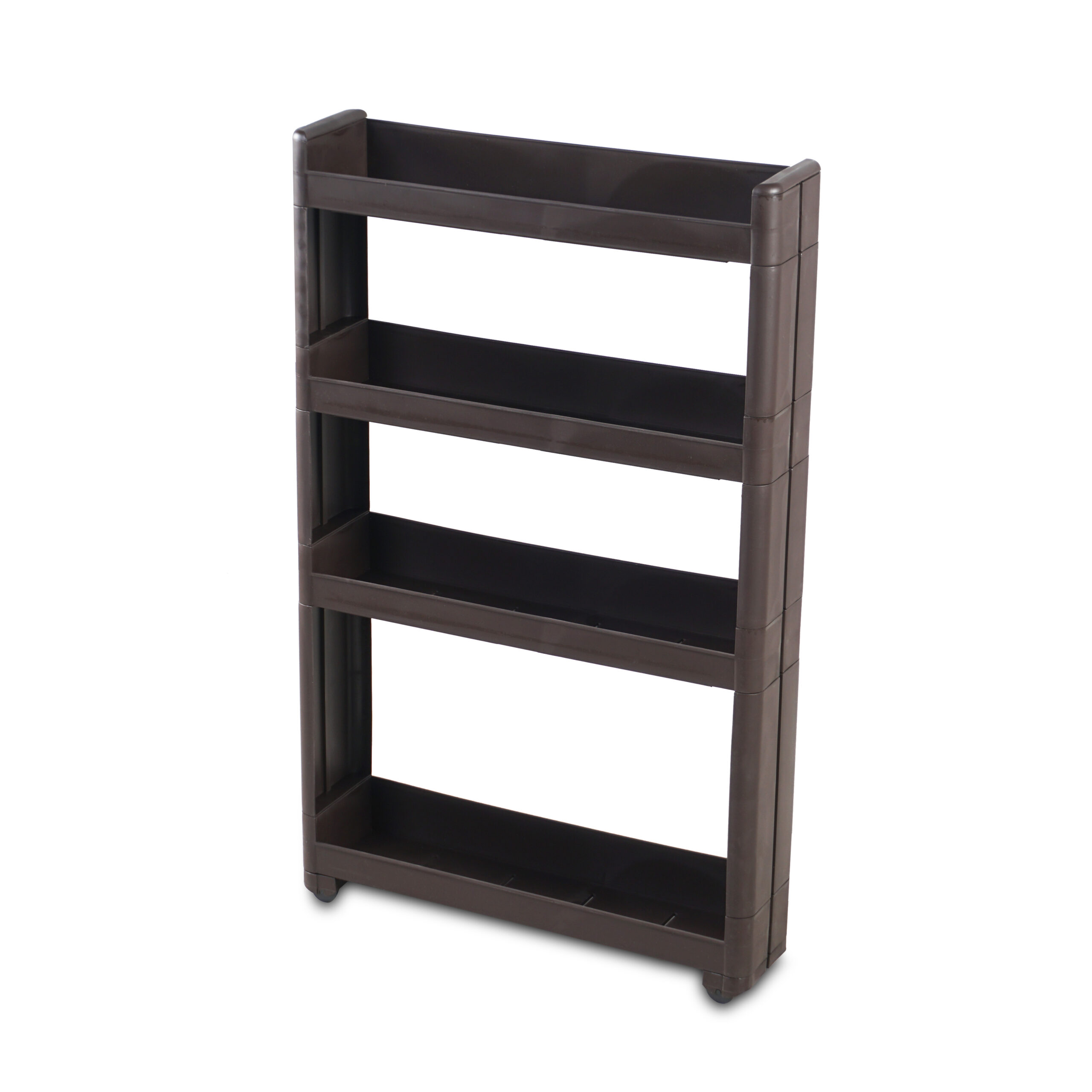 Slide Out Kitchen Bathroom Plastic Rack Brown