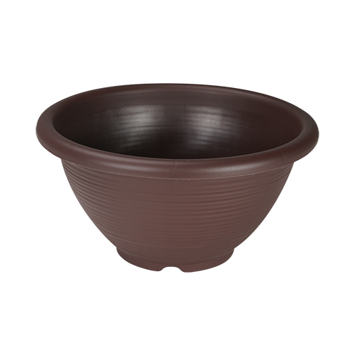 Plastic Round Pot Brown