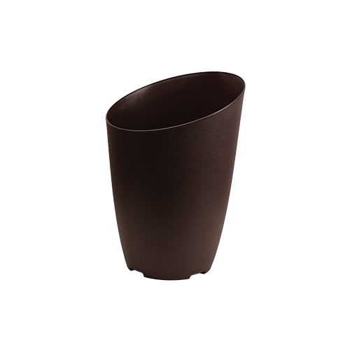 Plastic Round Flower Pot Brown