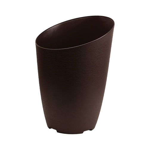 Plastic Round Flower Pot Brown