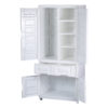 Multi Layer Modular with Drawer, Compartment & Wardrobe - Cabinetry White