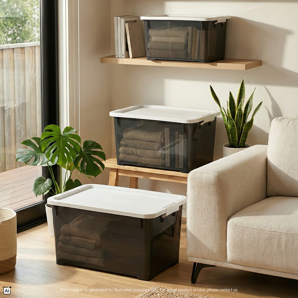 Smoky Black Storage Box With Wheels Series https://felton.com.my/product/smoky-black-storage-box-with-wheels/ Felton Malaysia