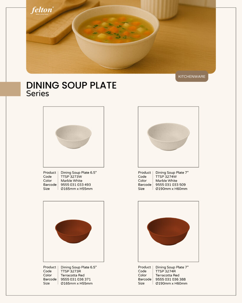 Dining Soup Plate https://felton.com.my/product-category/kitchen/plates-and-bowls/ Felton Malaysia