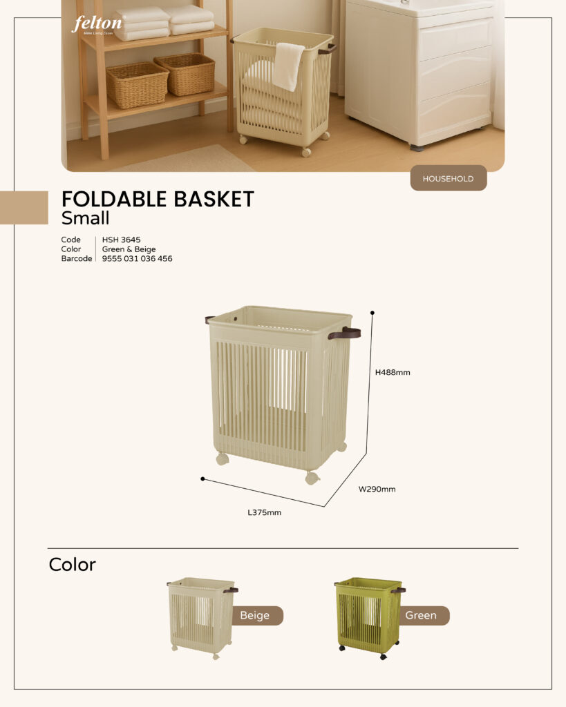 Foldable Basket Series https://felton.com.my/product-category/baskets/ Felton Malaysia