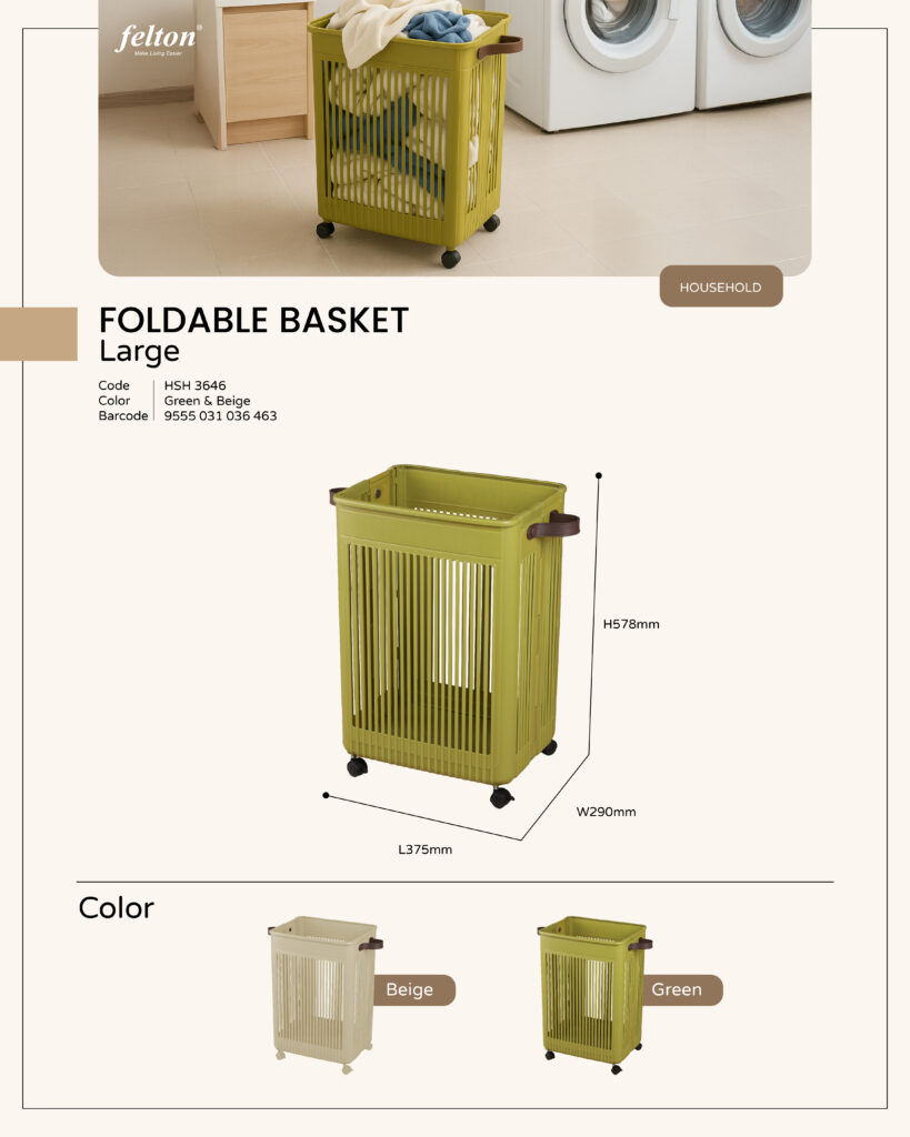 Foldable Basket Series https://felton.com.my/product-category/baskets/ Felton Malaysia