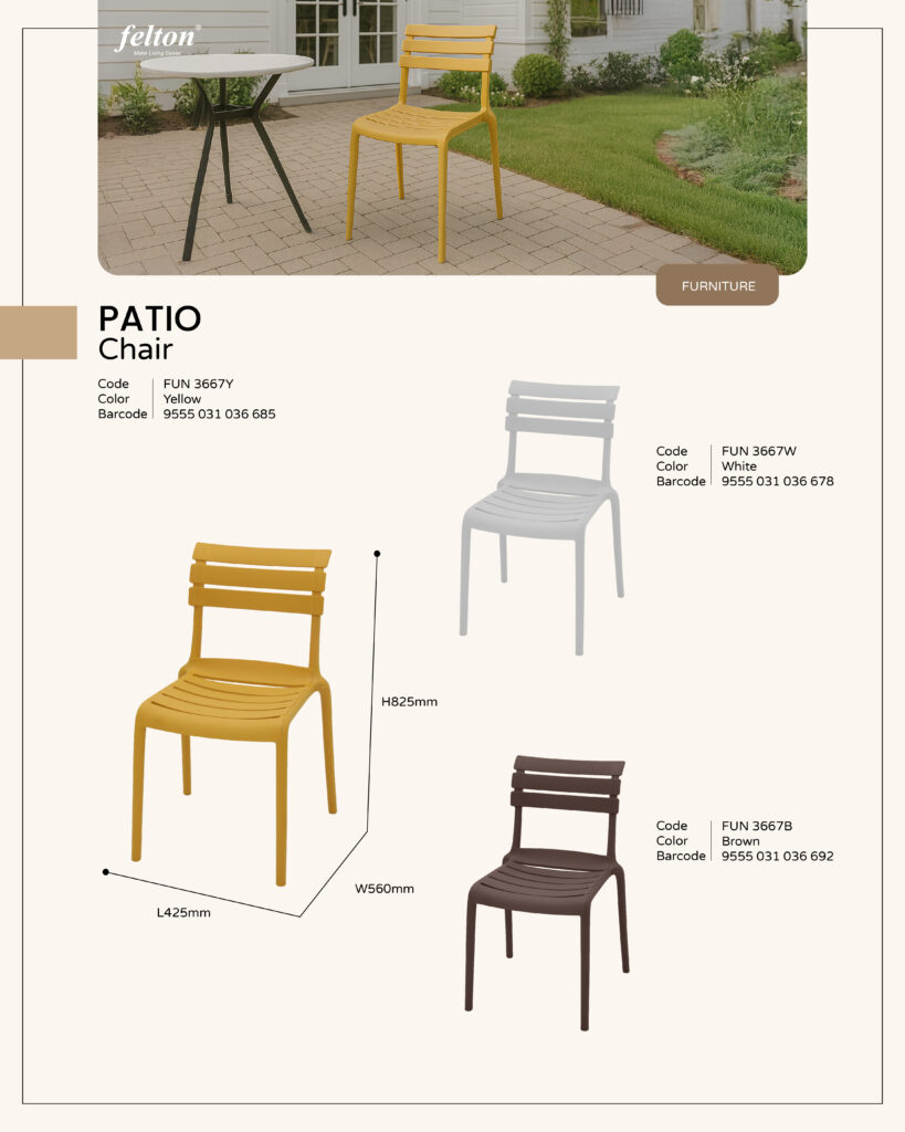 Patio Chair https://felton.com.my/product/patio-chair/ Felton Malaysia Patio Chair https://felton.com.my/product/patio-chair/ Felton Malaysia