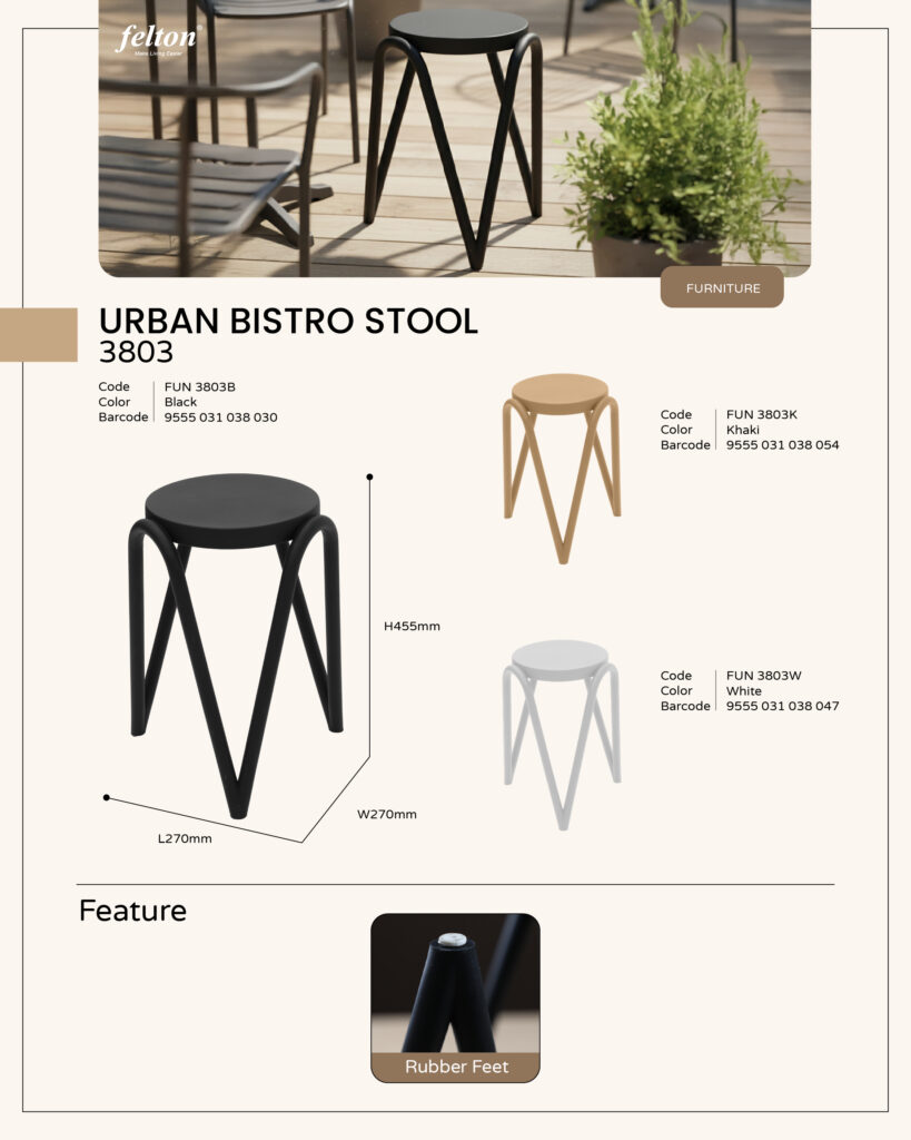 Urban Bistro Stool https://felton.com.my/product/urban-bistro-stool/ Felton Malaysia