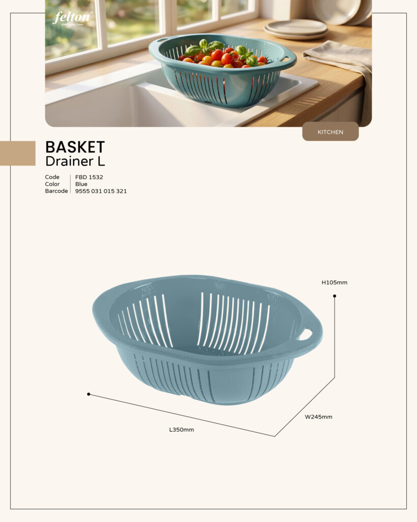 Basket Drainer L https://felton.com.my/product/premium-drainer-basket-kitchen-felton-drainer-basket/ Felton Malaysia