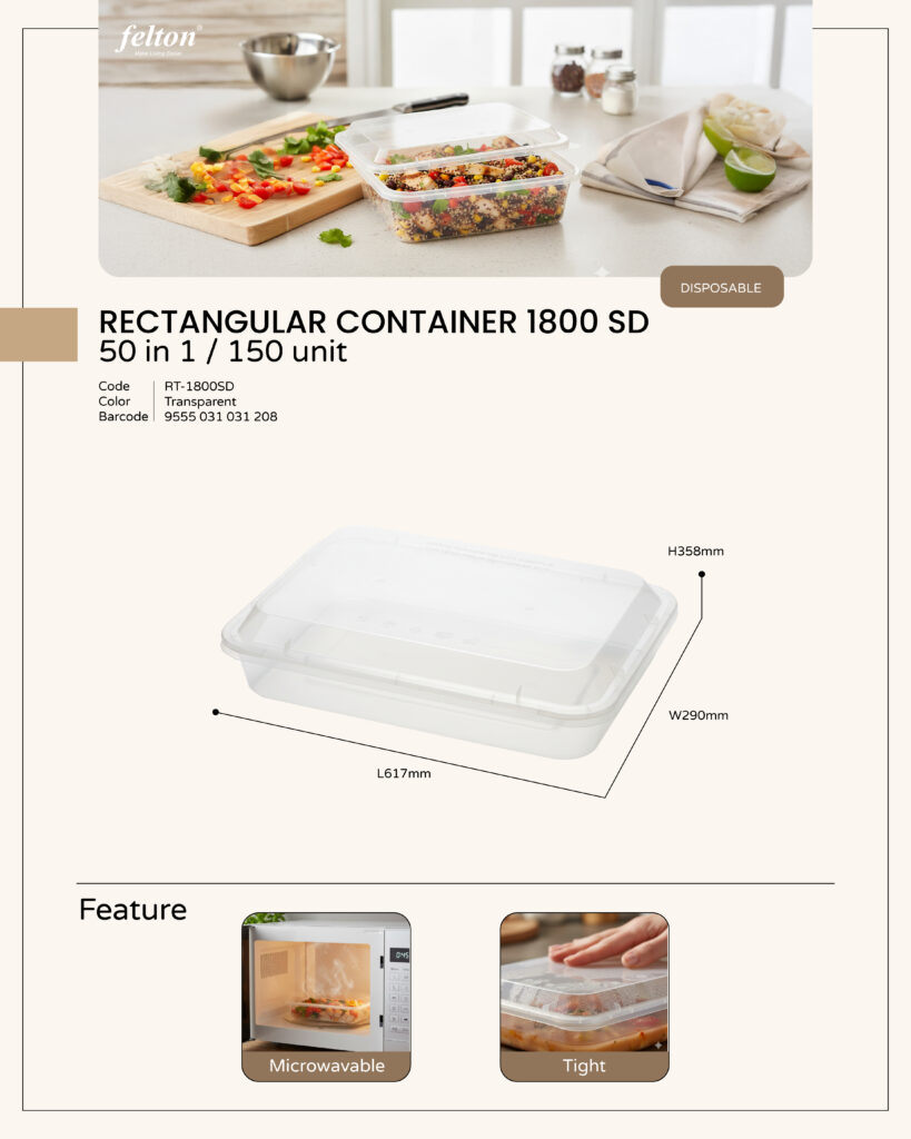 Rectangular Container | 1800SD https://felton.com.my/product/rectangular-container-1800sd/ Felton Malaysia