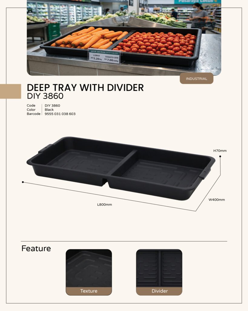 Deep Tray With Divider https://felton.com.my/product/deep-tray-with-divider/ Felton Malaysia