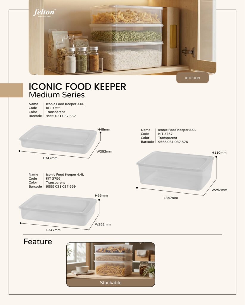 Iconic Food Keeper Medium Series https://felton.com.my/product/iconic-food-keeper-medium-series/ Felton Malaysia